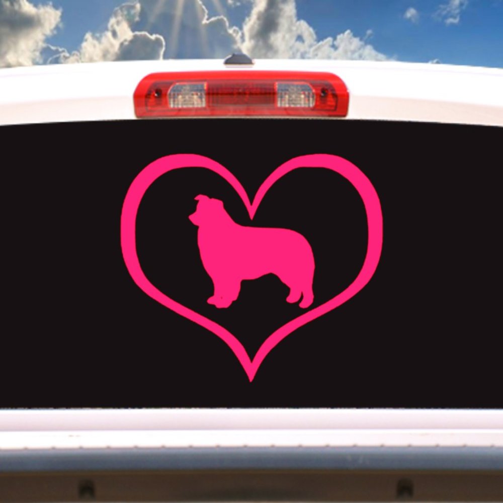 7-9" AUSTRALIAN SHEPHERD VINYL CAR DECAL #AUS13